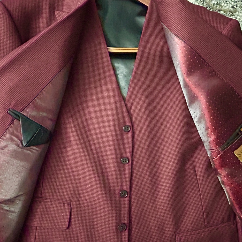 Burgundy Suit Jacket
